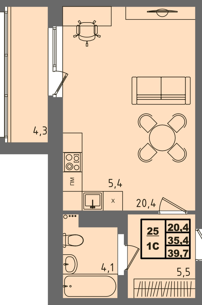 ЖК Равновесие, д3, кв.25