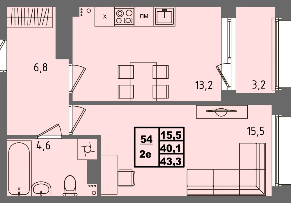 ЖК Равновесие, д3, кв.54