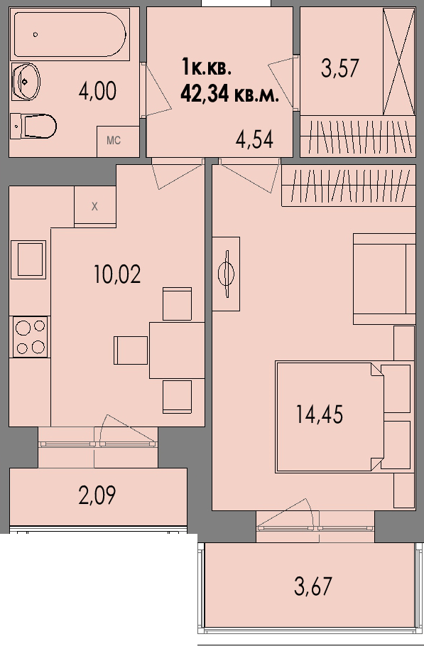 ЖК Равновесие, д1, кв.57
