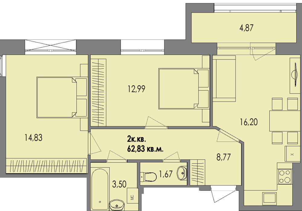 ЖК Равновесие, д1, кв.141