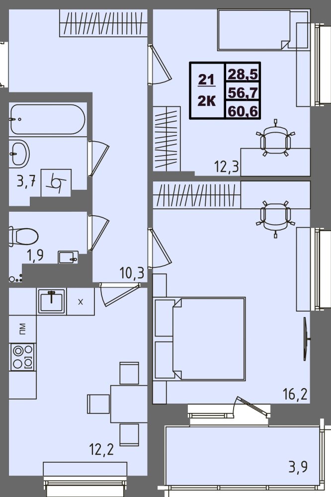 ЖК Равновесие, д3, кв.21