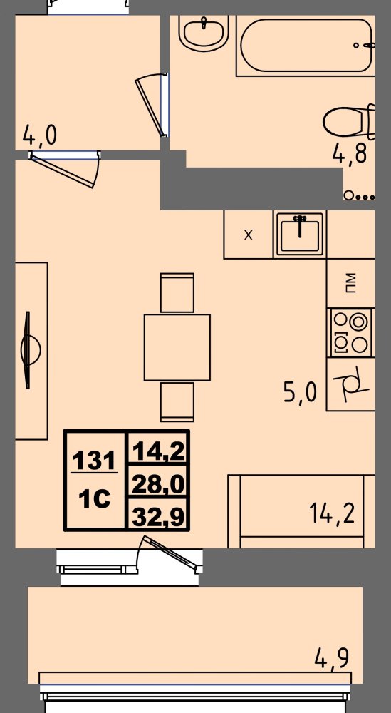 ЖК Равновесие, д3, кв.131