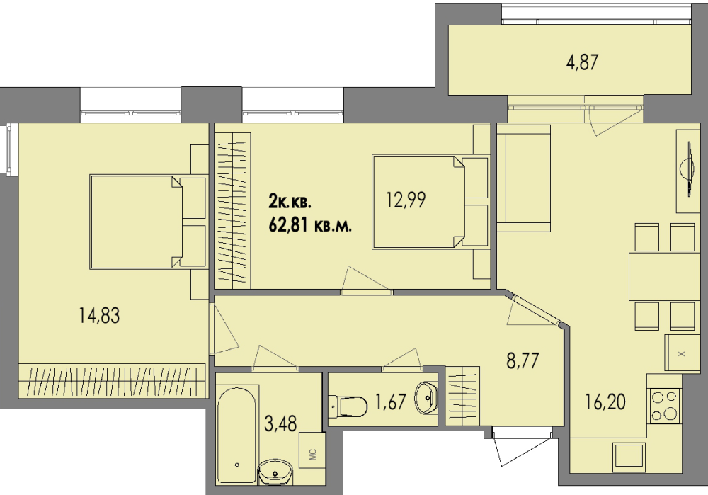 ЖК Равновесие, д1, кв.162
