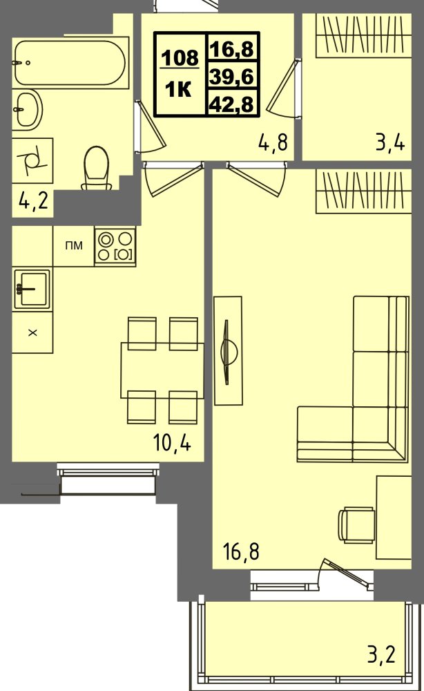 ЖК Равновесие, д3, кв.108