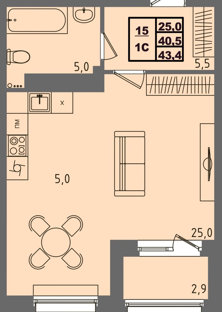 ЖК Равновесие, д3, кв.15