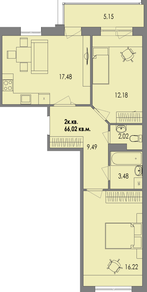 ЖК Равновесие, д1, кв.56